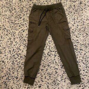 Aritzia Community Cebu Pant 100% Cotton Jogger Cargo Pants Small Olive Grn